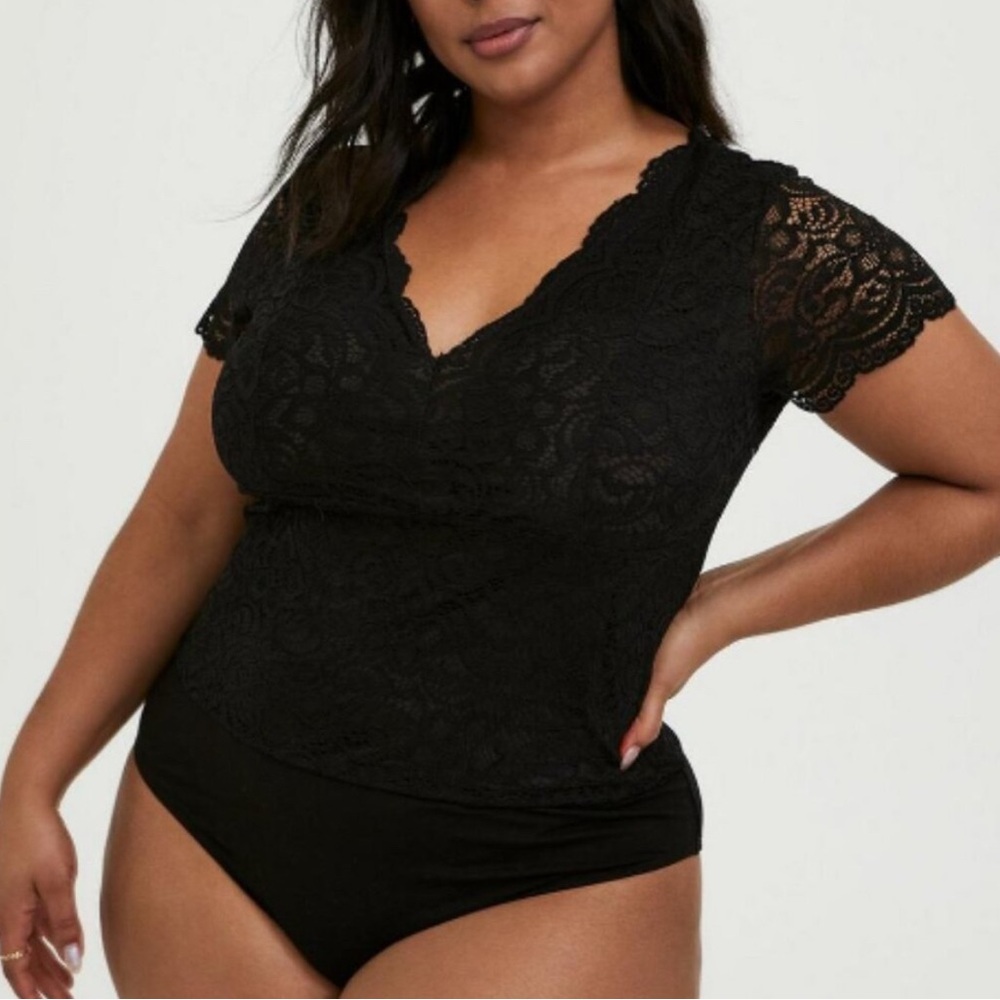 Torrid Black Lace Bodysuit